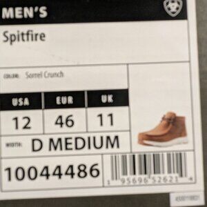 Ariat Men’s Spitfire ~ Sorrel Crunch